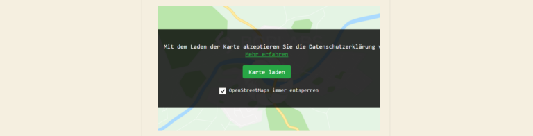 Overlay zum Einwilligen: Maps Marker Pro und Borlab Cookie (Screenshot)
